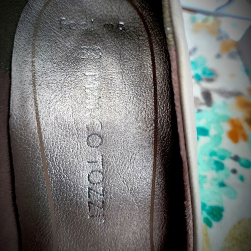 Marco Tozzi pumps used, beige ecru, 8 cm heel
