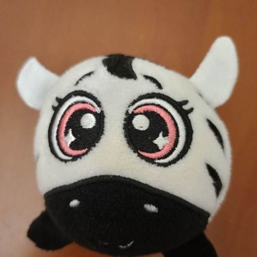 Round Squishy Zebra Plush Toy like new with big eyes