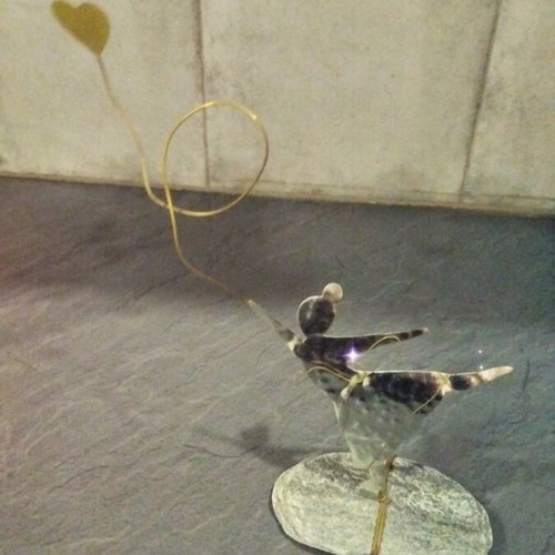 Decorative ballerina made of metal and stone like new