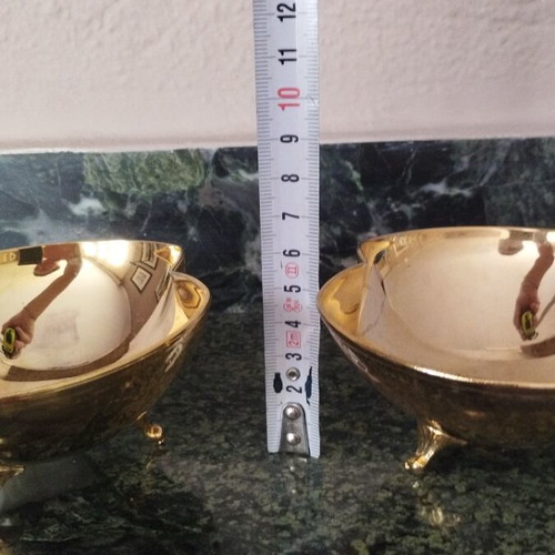 Vintage gold plated decorative bowls set 24K