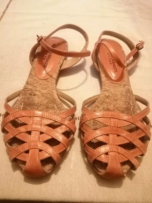 Women's leather shoes size 39 orange like new Roberto Venuti Milano