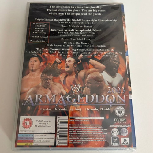 WWE Armageddon 2003 DVD new, Silver Vision