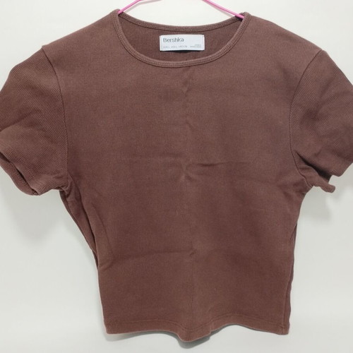 Bershka brown fitted top like new, size L