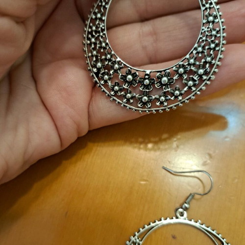 Ethnic earrings new, silver