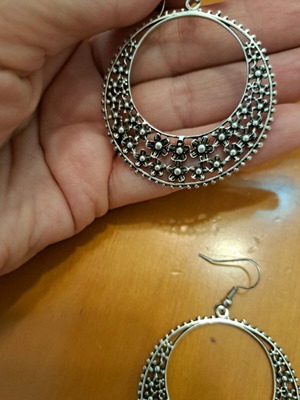 Ethnic earrings new, silver