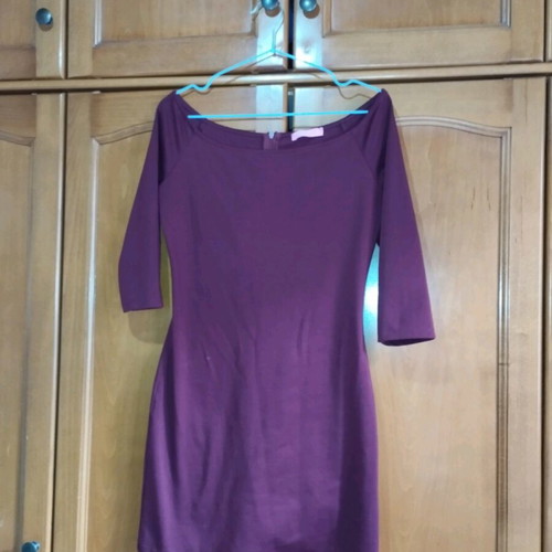 Winter dress used, burgundy Pink Woman size M