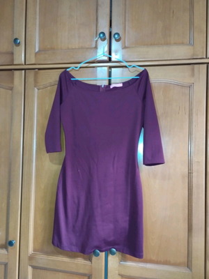 Winter dress used, burgundy Pink Woman size M