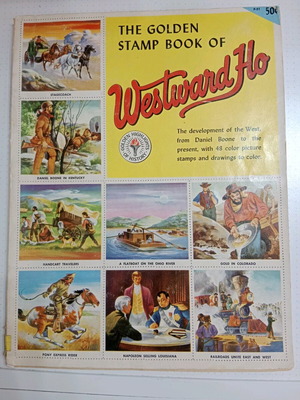Collectible American Book with Westward Ho stamps used