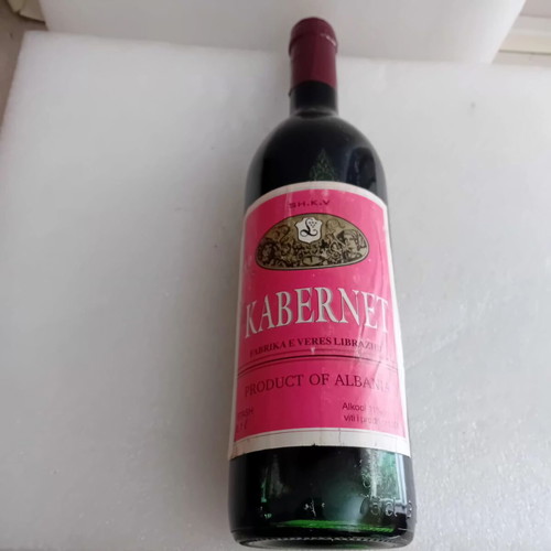 Wine bottle sealed 1997 from Albania