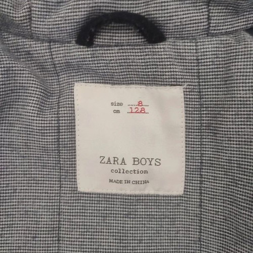 Zara Boys Montgomery Coat with Hood size 8, like new, blue