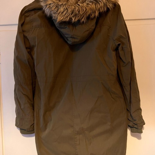 Aeropostale parka jacket khaki with fur, size XL like new