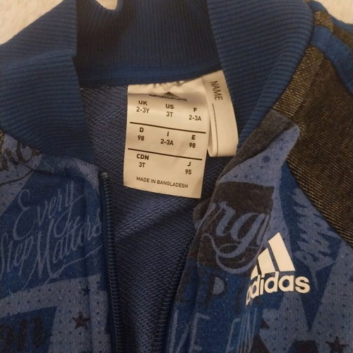 Adidas kids jacket like new, blue, size 98 cm