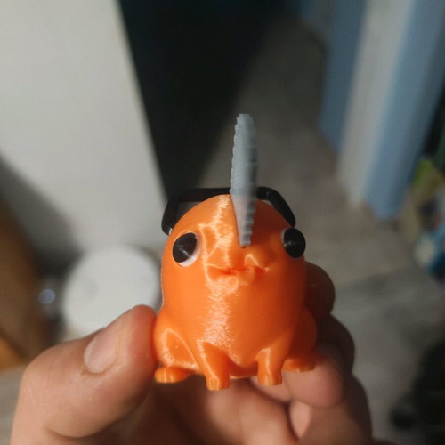 Pochita Chainsaw Man 3D printed miniature like new with moving eyes