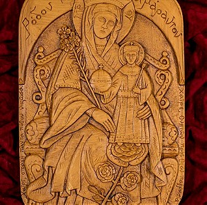 Παναγία Ρόδον το Αμάραντον εικόνα από κερί μαστίχα και λιβάνι