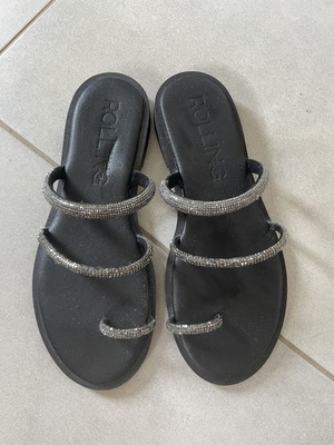 Rollini sandals new, size 37, black and silver