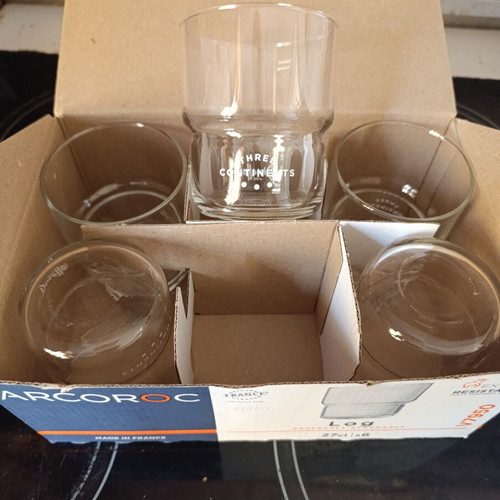 Arcoroc Log water glass set 270ml, pack of 5, new