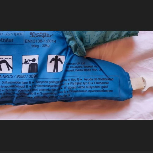 Sevylor The Original Puddle Jumper Blue Swimming Armbands with Crab Design like new