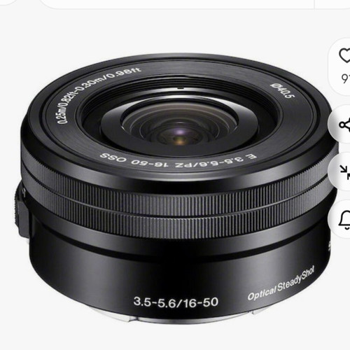 Sony Crop 16-50mm F3.5-5.6 Wide Angle Zoom Lens for Sony E Mount, black