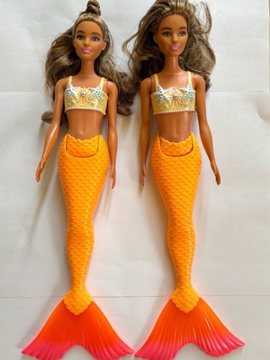 Barbie dolls used, pack of 5 with 3 missing heads