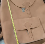 Leather backpack used with few stains