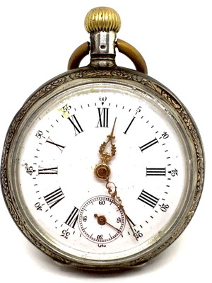 Longines pocket watch silver 1900 collectible