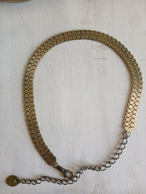 Sisley metal vintage 90s belt used, gold color