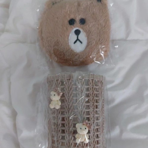 Pencil holder with teddy bears and gift wallet new