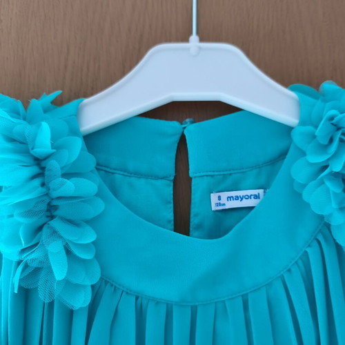 Mayoral dress for 8 years old, turquoise