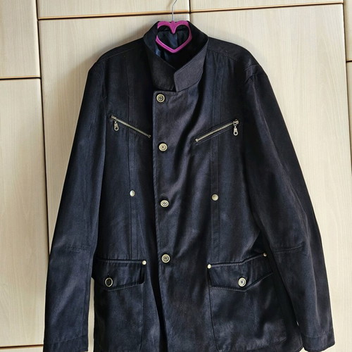 Berto Lucci Milano suede jacket black like new, size M
