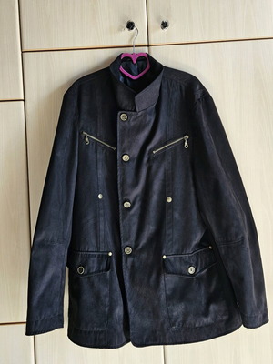 Berto Lucci Milano suede jacket black like new, size M