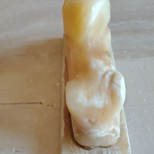 Sphinx vintage onyx art deco lamp used