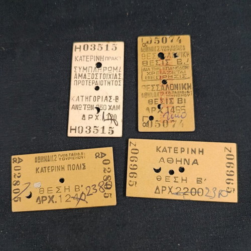 OSE tickets used, old, set of 4 pieces 1980-1992