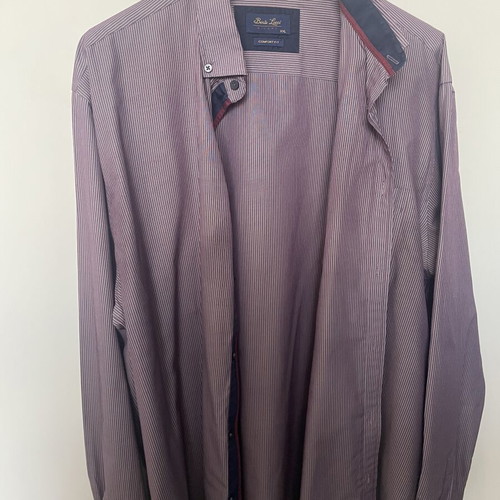 Berto Lucci men's dress shirt used, purple, XXL