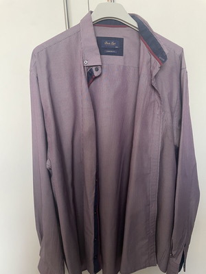 Berto Lucci men's dress shirt used, purple, XXL