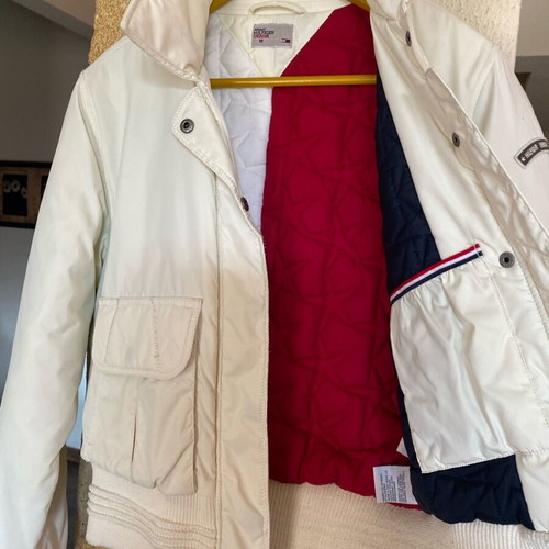 Tommy Hilfiger jacket white beige like new, medium size