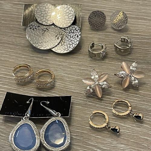 Earrings set of seven pairs stainless steel used