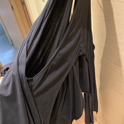 Vest with layering long used, black, Greek brand Doretta