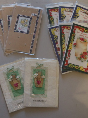 Greeting cards for congratulations and good luck new, set of 11 pieces