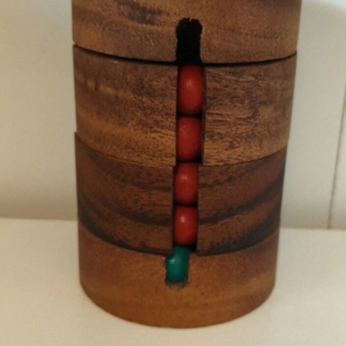 Wooden Cylindrical Logic Puzzle new 3D WoodenBrain Teaser Puzzle