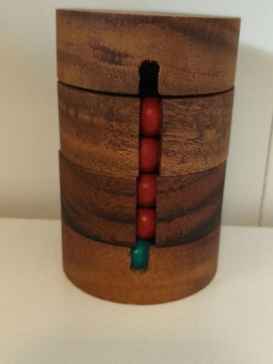 Wooden Cylindrical Logic Puzzle new 3D WoodenBrain Teaser Puzzle