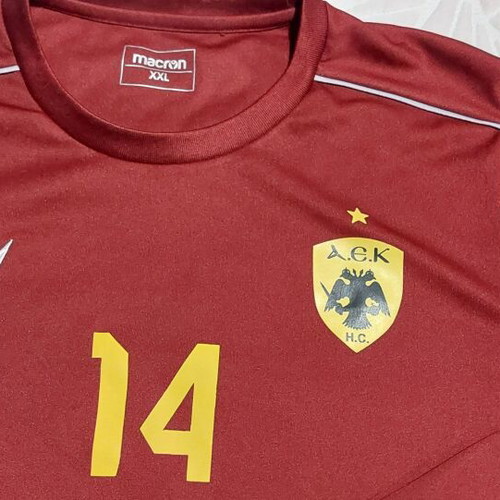 AEK Handball Macron long-sleeve warm-up jersey 2023-2024, number 14 Skalic