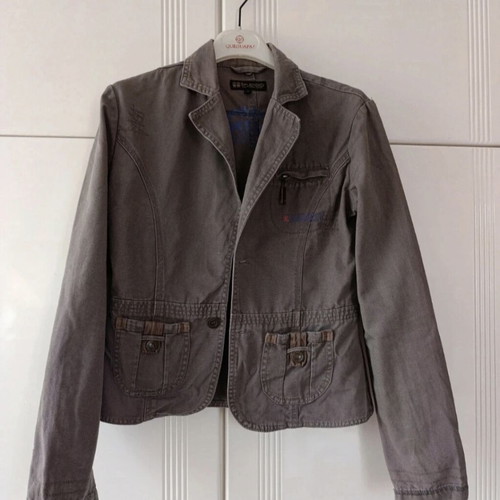 Denim utility/military style jacket Splendid cotton like new, green, size S