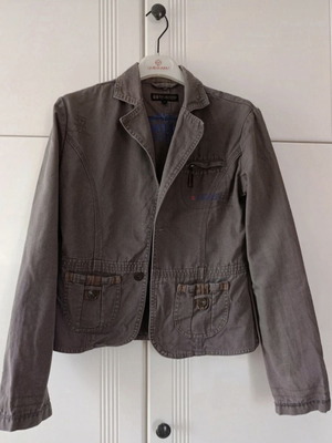 Denim utility/military style jacket Splendid cotton like new, green, size S