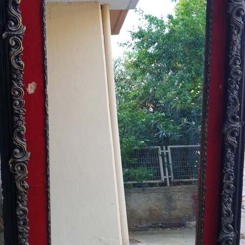 Vintage Love carved mirror used, large