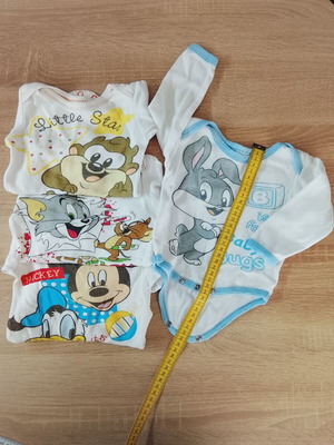 Baby summer rompers used, pack of 6 for boy 0-3 months, cotton