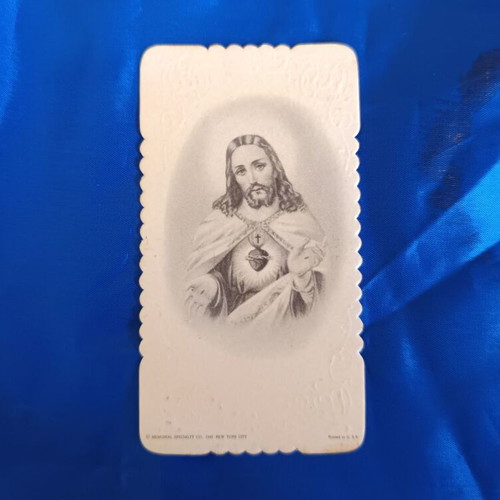 Prayer mourning cards used, set of 6 collectible religious