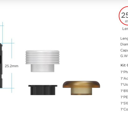 Vandy Vape Phobia V2 RDA 24mm new, black steel