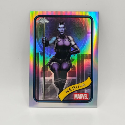 Topps Chrome Marvel Nebula Refractor card like new