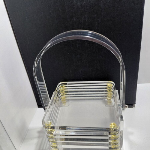 Plexiglass coasters used