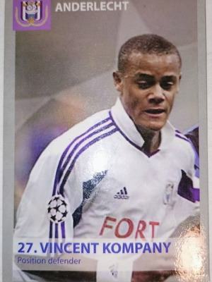 Vincent Kompany Anderlecht UEFA Champions League 2005 collectible card used